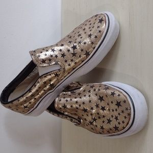 Vans Gold Star-Print Slip-On Sneakers - Women